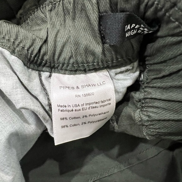 Veronica Beard Jeans Tedi Tapered High Rise Dark Olive Forest New Army Green - Picture 10 of 11